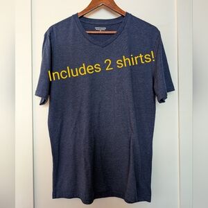 2-pack V Neck Pocket Tee, Blue (VGUC)